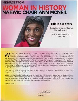 NABWIC Women In History- March Newsletter Edition