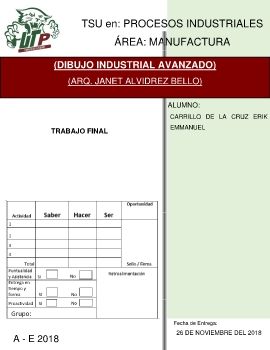 TRABAJO FINAL DIBUJO INDUSTRIAL AVANZADO