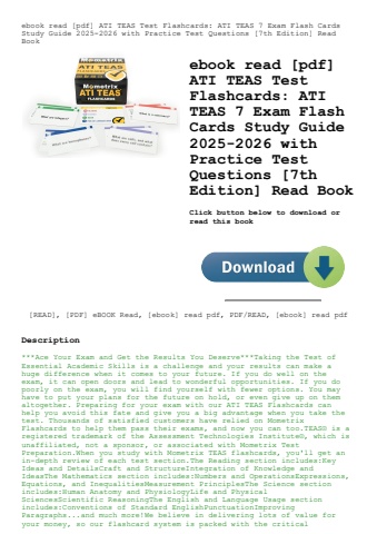 ebook read [pdf] ati teas test flashcards ati teas 7 exam flash cards study guide 2025-2026 with pra