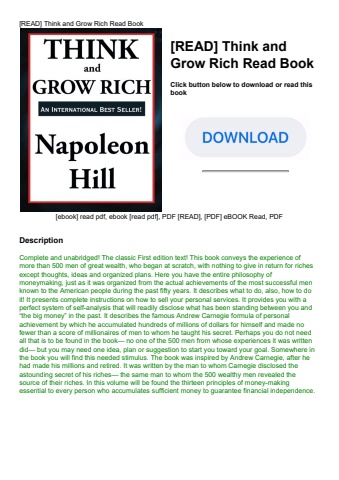 [read] think and grow rich read book
