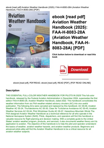 ebook [read pdf] aviation weather handbook (2025) faa-h-8083-28a (aviation weather handbook  faa-h-8