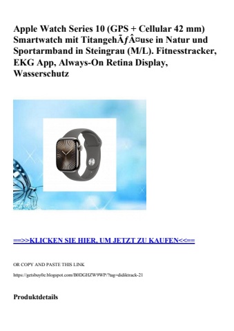 6240 apple watch series 10  gps   cellular 42 mm  smartwatch mit titangehãƒâ¤use in natur und sportarmba