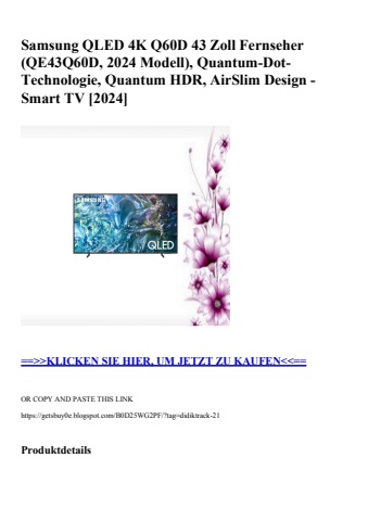 1151 samsung qled 4k q60d 43 zoll fernseher  qe43q60d  2024 modell   quantum-dot-technologie  quantum hd