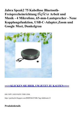 7220 jabra speak2 75 kabellose bluetooth-freisprecheinrichtung fãƒâ¼r arbeit und musik - 4 mikrofone  65