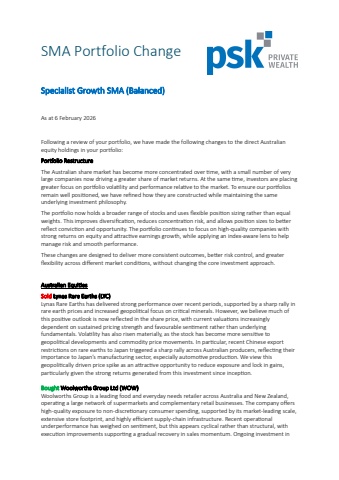 Specialist Growth SMA Balanced