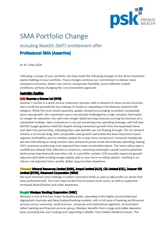 SMA Change Professional (Assertive) + NextDC Entitlement Offer May 2026