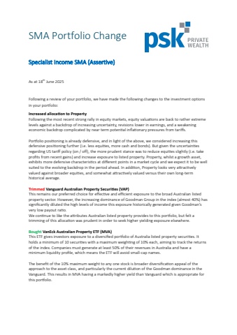 Specialist Income (Assertive)