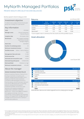 Specialist Income (Balanced)