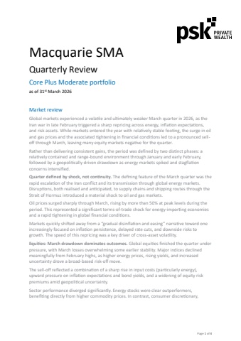 Macquarie SMA Core Plus Moderate