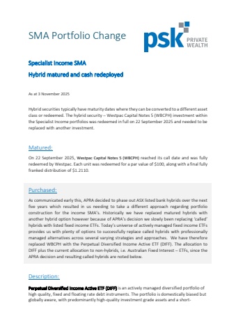 SMA Specialist Income