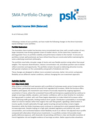 Specialist Income SMA Balanced