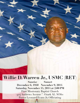 Willie D Warren Obituary