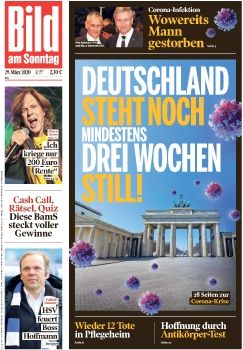 Bild am Sonntag vom (⭐29 März 2020)