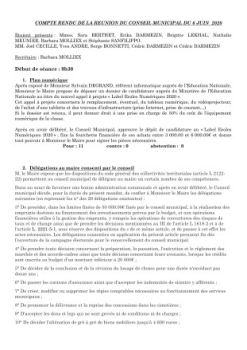 compte rendu du dernier conseil municipal 