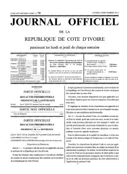 CODE DU TRAVAIL 2015