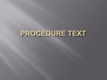 PROCEDURE TEXT