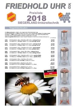 Preisliste 2018 brutto