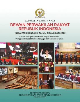 BUKU JADWAL ACARA RAPAT MASA  PERSIDANGAN II DPR RI