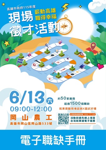薪動高雄 職得幸福_高雄市政府115年6月份徵才活動