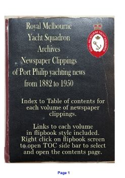 RMYS Archives Index to List of contents of each book