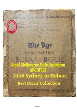 RMYS Archives Bert Ferris Collextion 1946 Sydney to Hobart