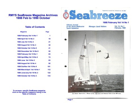 rmys seabreeze magazine archives 1988 feb to 1990 oct