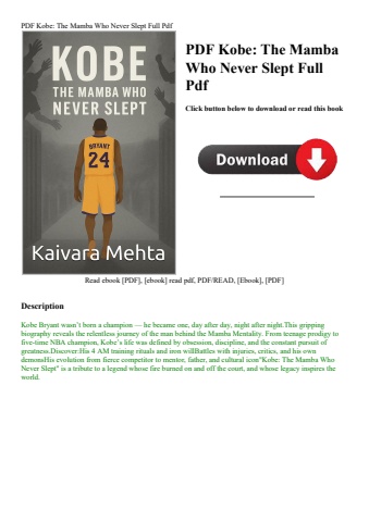 pdf kobe the mamba who never slept full pdf