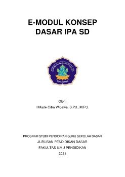 E-MODUL KONSEP DASAR IPA SD