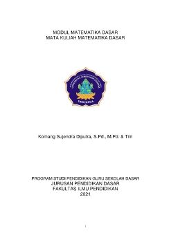 Modul Matematika Dasar