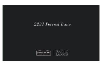 2231 Forrest Lane Presentation 8.11.22