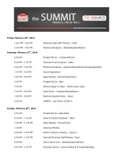 2016 Summit Working Agenda