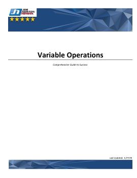 Final Variable Operations