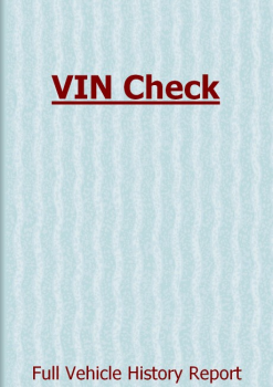 VIN Check (Full Vehicle History Report PDF Download)