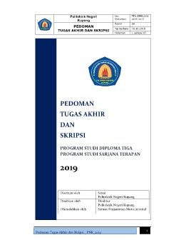 PEDOMAN AKADEMIK JURUSAN AKUNTANSI POLITEKNIK NEGERI KUPANG TAHUN 2022