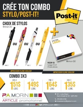 Impressions-PA-Morin_Combo Stylos-Post-it_Septembre