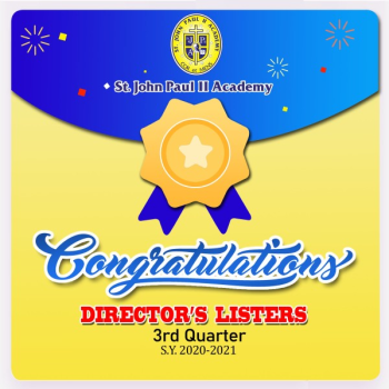 SJP2A 3rd Quarter Director's Listers