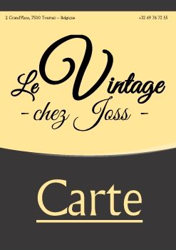 Carte boissons: Le Vintage - Chez Joss - 2 Grand'Place, BE7500 Tournai