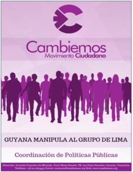 Guyana manipula al Grupo de Lima
