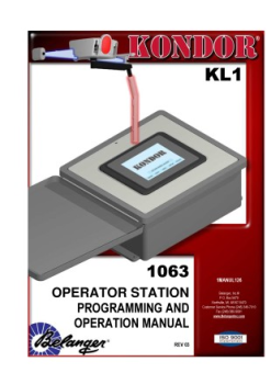 Kondor® KL 1 - E-1063 Programming and Operation Manual