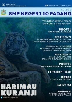 Buletin Kembali ke Sekolah Biru Kehijauan dan Putih