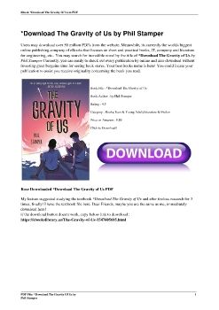 *Download<PDF> The Gravity of Us by Phil Stamper