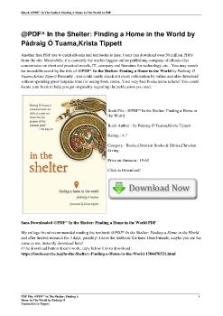 @PDF^ In the Shelter: Finding a Home in the World by Pádraig Ó Tuama,Krista Tippett