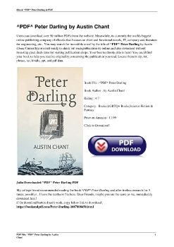 ^PDF^ Peter Darling by Austin Chant