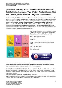 [Download in PDF]. Alice Oseman 6 Books Collection Set (Solitaire, Loveless, This Winter, Radio Silence, Nick and Charlie, I Was Born for This) by Alice Oseman