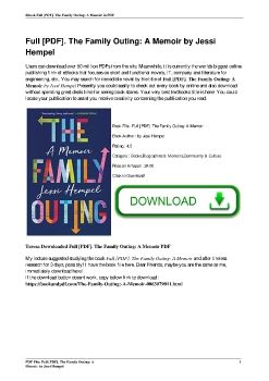 Full [PDF]. The Family Outing: A Memoir by Jessi Hempel