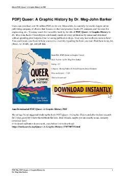PDF] Queer: A Graphic History by Dr. Meg-John Barker
