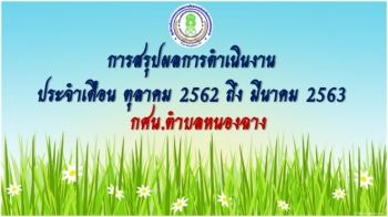 สรุปงาน กศน.ตำบลหนองฉาง  (ตุลาคม 2561 ถึง มีนาคม 2562)