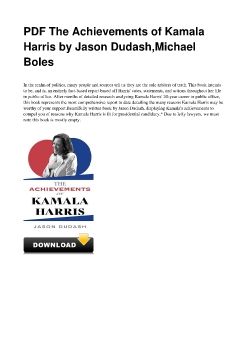 PDF The Achievements of Kamala Harris by Jason Dudash,Michael Boles