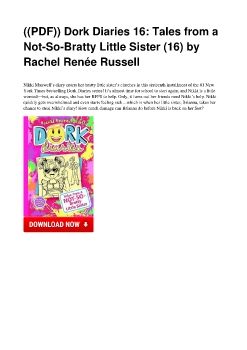 ((PDF)) Dork Diaries 16: Tales from a Not-So-Bratty Little Sister (16) by Rachel Renée Russell