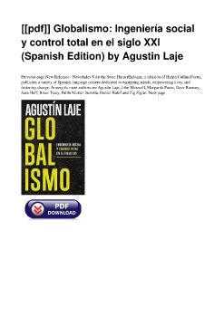 [[pdf]] Globalismo: Ingeniería social y control total en el siglo XXI (Spanish Edition) by Agustin Laje